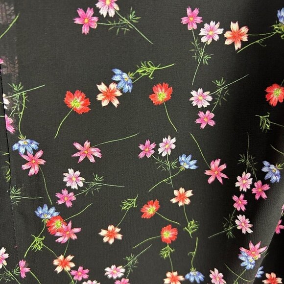 French Connection Bluhm Bottero Ditsy Floral Sheer Blouse Size 2 Black NWT - Picture 10 of 16